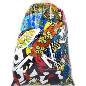 African Fabric Scraps - 3 pounds